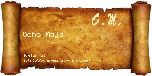 Ochs Maja névjegykártya